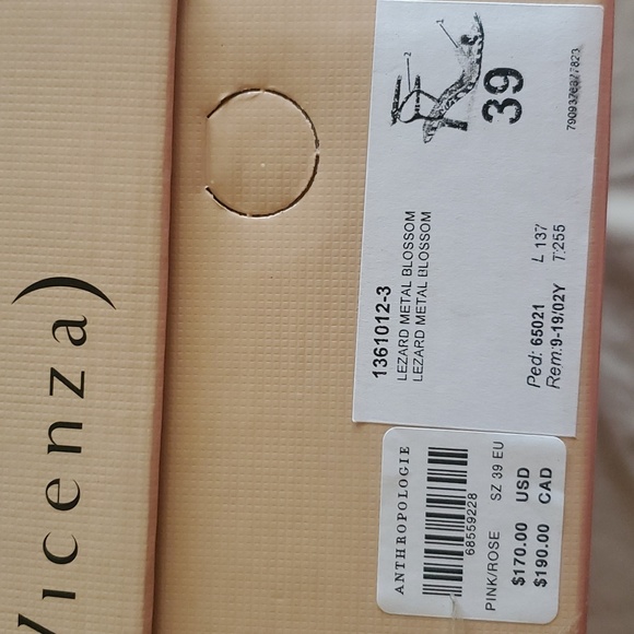 Sale 🔥New Anthropologie Vicenza Metallic Rose 🌹 2" heels - Picture 13 of 14